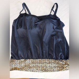 Swimsuits for all tankini black gold swim bathing suit top 22 new blouson